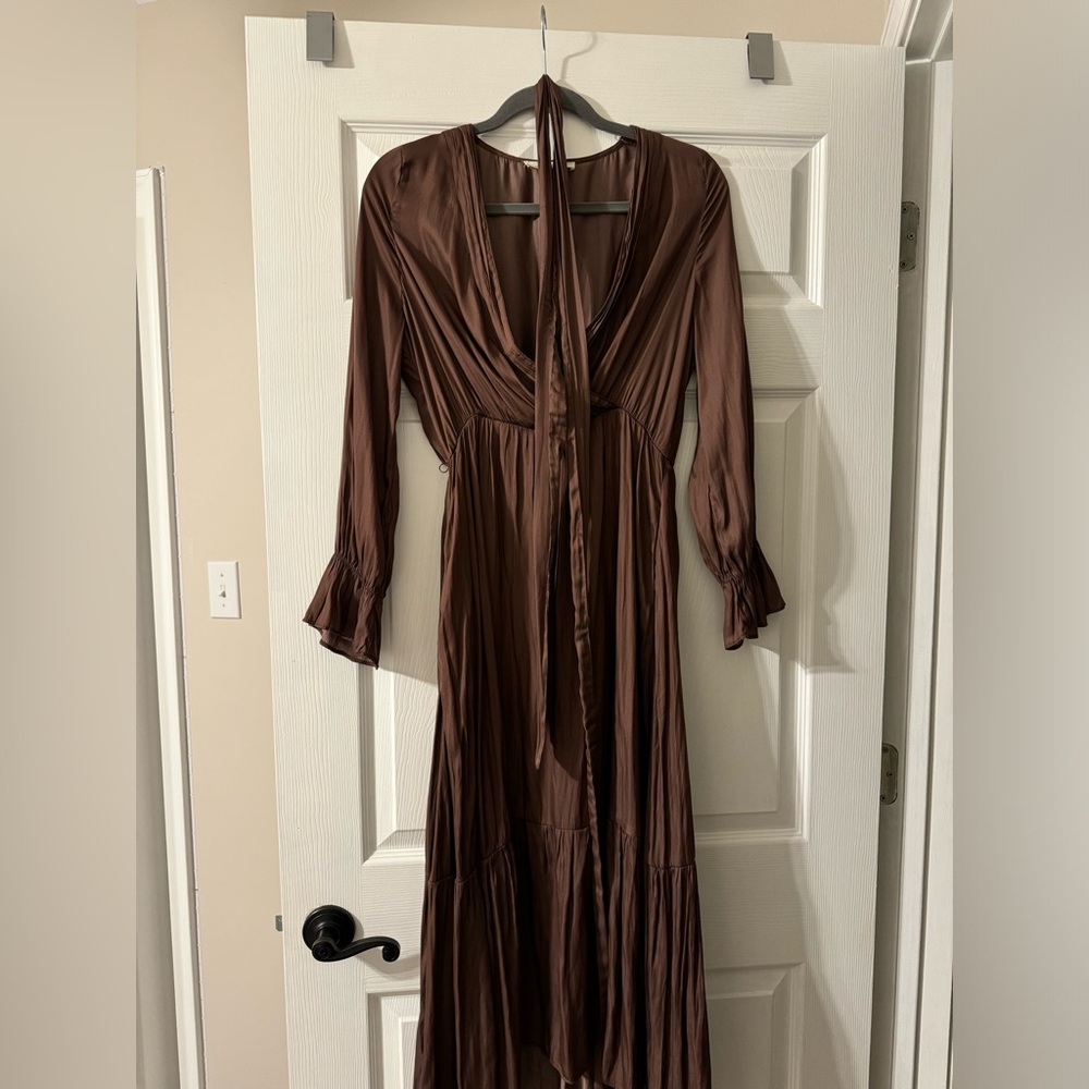 Brown wrap dress never worn